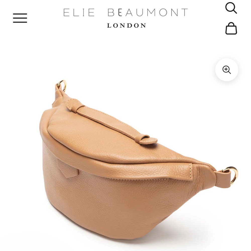 Elie Beaumont London Arc Sling Bag - Camel NWT Bum Bag Fanny Pack